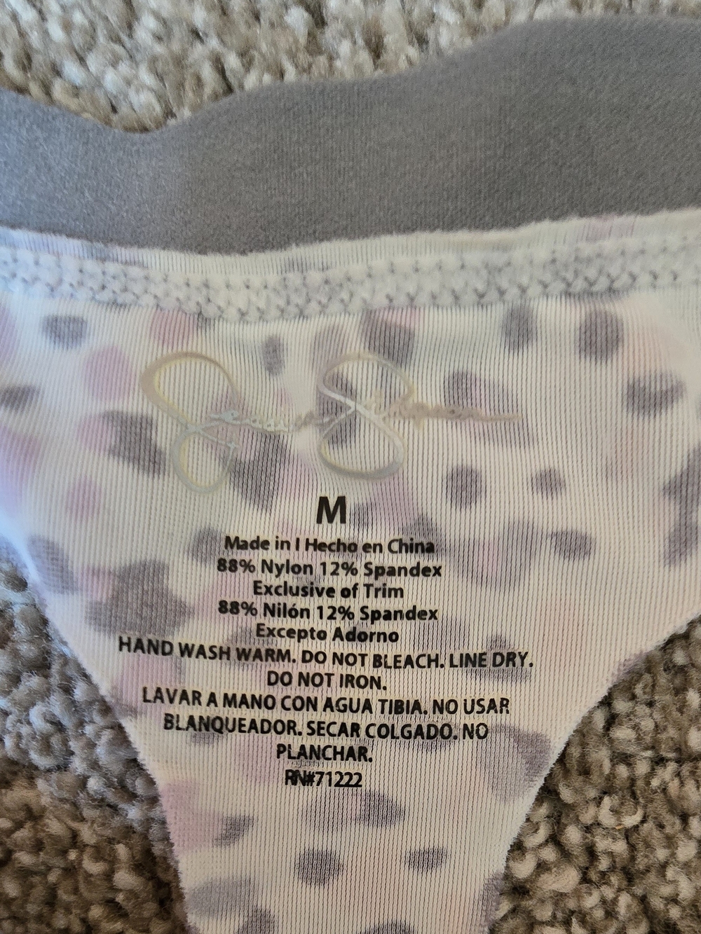 Jessica Simpson Assorted Thong Bottoms - Pink, Peach, Gray - Picture 9 of 10